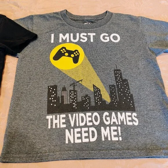 Gamer Kid's T-Shirt Bundle, Size S (6/7), Used - Picture 4 of 7
